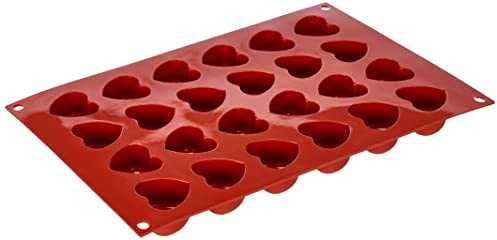 Silikomart 20.089.00.0060 SF 089 SMALL HEART SAVARIN - SILICONE MOULD 34X33 H 21 MM