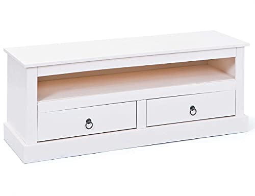 Inter Link - TV-Möbel - TV-Konsole - TV Kommode - Kiefer Massivholz - weiß lackiert - Provence 3