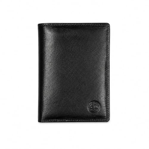 Elephant - Grand Classique Portefeuille en Cuir Noir N1328 - Grand Portefeuille Homme Pack Cadeau Noël. Une fête. Un Anniversaire - Noir