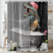 Hnmdmyi Duschvorhang Lustige Dinosaurier 180x200, Nackte Duschvorhänge Niedlicher Badender Dino Raptor Kinder Kreative Moderne Badewanne Vorhang Wasserdicht Polyester Stoff Waschbar Badevorhang