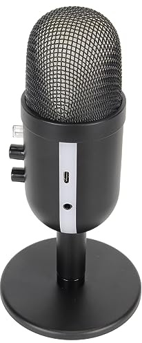 USB-mikrofon, Studio Gaming Mic för PC, Laptop, för för OS X, för för PS, med Mute-knapp, Volymkontroll, för Streaming, Podcast, YouTube, Zoom, etc.