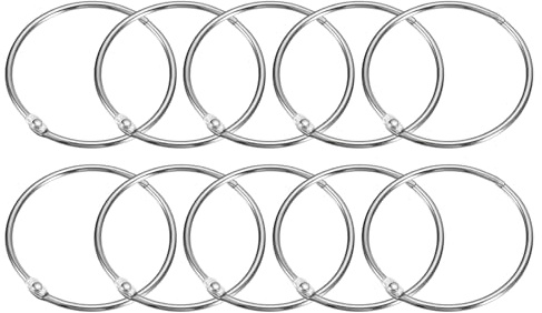 uxcell 24Pcs 3 Inch Shower Curtain Rings Rustproof Metal Round Shower Hooks Snap Joint Design for Bathroom Shower Rod, Silver