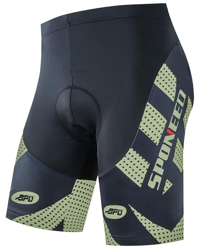 Biking Shorts Man Gel Padded Bike Clothes Cushioned Bicycle Riding Underwear Pants US XL Army Green