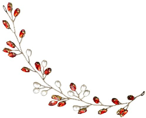 POPETPOP Accessoire Cheveux Mariage Élégant en Métal Perles et Cristaux, Bandeau Décoratif Confortable pour Soirée et Mariage Mariée