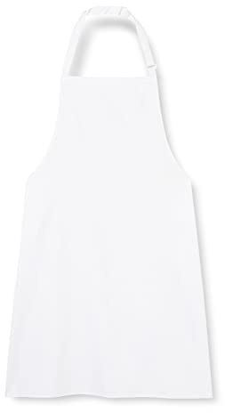 Portwest S841 Polycotton Haklapp Förkläde Justerbar Krage Hållbar Slitstark | Vit, One Size, Unisex, 3 Fickor, 35% Bomull, Knytskydd med Knappar, Polybomull, 65% Polyester, Skaltyg, Restaurang