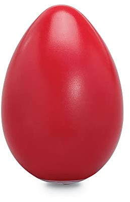 LP Latin Percussion LP0020RD Shaker Big Egg 3 (7,6 cm), Kunststoff rot, höhere Lautstärke, ideal für Live-Einsatz