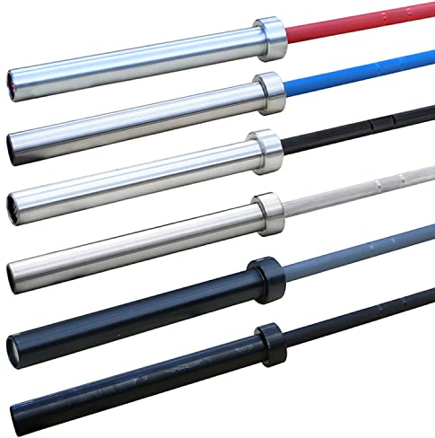 Sporttrend 24® Olympische Profi Hantelstangen 201cm mit 50mm Aufnahme | Weightlifting Powerlifting Langhantelstangen aus Chrom oder QPQ (2010mm / 4 Lager / 15KG, Grau/QPQ / 190K)