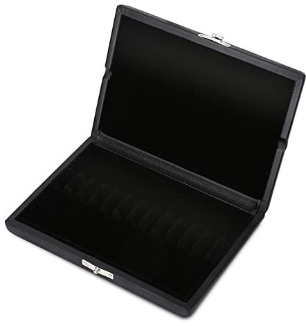 Estuche de Cañas de Oboe de PU ,Caja de Cañas ,Accesorio de Oboe ,Estuche de Almacenamiento de Cañas de Oboe/clarinete Negro ,Caja de Cañas de Oboe Duradera para 10/12/20 Piezas de(12 palos)