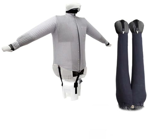 AEOLUS Iron Dryer Automatically Dries Irons Shirts Polo-Shirts Blouses Pants Freshens up Sanitizes Garments Ironing System Ironer Dryer 4 in 1 Vertical Ironing 3 Programs Energy-Saving SA04 E ECO INOX