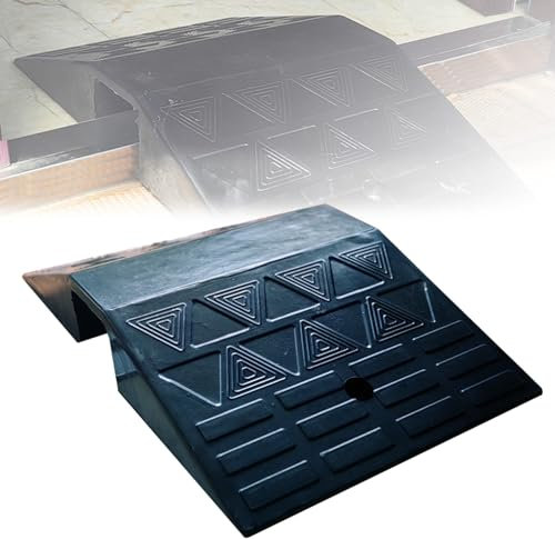 Rampe pour Fauteuil Roulant, Capacité 2000kg, Rampe de Seuil de Pont avec Surface Antidérapante, Rampe D'entrée en Caoutchouc pour L'intérieur et L'extérieur