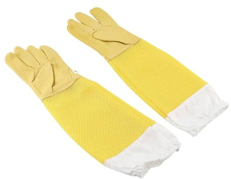 Imkerhandschuhe: Sicherheitsschutzhandschuhe, Imkerhandschuhe aus Mesh | 2 Schutzhandschuhe für Imker | Schutzhandschuhe mit langen Ärmeln, langlebige Handschuhe für Imker