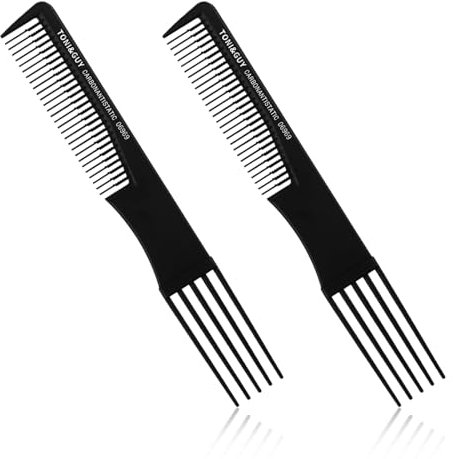 Professional Tail Comb for Women – Fine Tooth Anti-Static Rat Tail Comb with Long Handle for Sectioning, Parting, Teasing & Styling