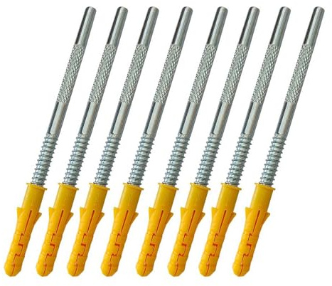 8 Stück Spreizbolzen für Schotthalterung, Unsichtbar Wandregal Halterung, M6*130mm, Schottschrauben, Unsichtbare Dehnschrauben, Tragfähigkeit 10kg, für Regale, Vorhänge, Bilderrahmen usw