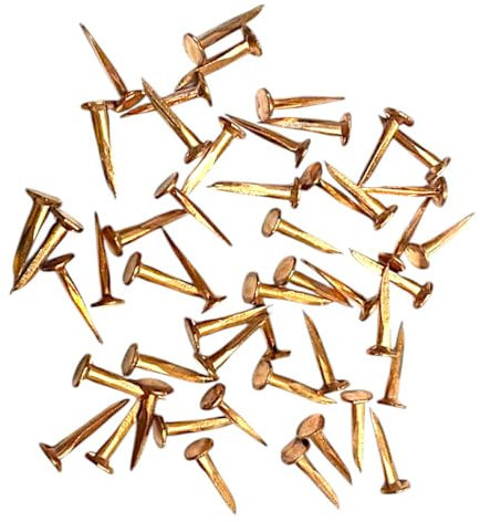 Solid Copper Cut Tacks – 15mm – Flat Head Upholstery Nails for Restoration, Boatbuilding & Craft – Rustproof, Non-Magnetic – 50g Packs