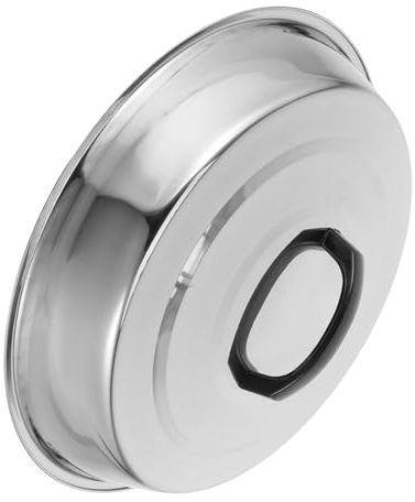 ARTSEWPLY Cubierta de Bistec de Acero Inoxidable Tapa Redonda para Barbacoa y Cocina Protector de Alimentos con Diseño Elevado para Retener Vapor y Fácil de Usar Parrillas y Hogar
