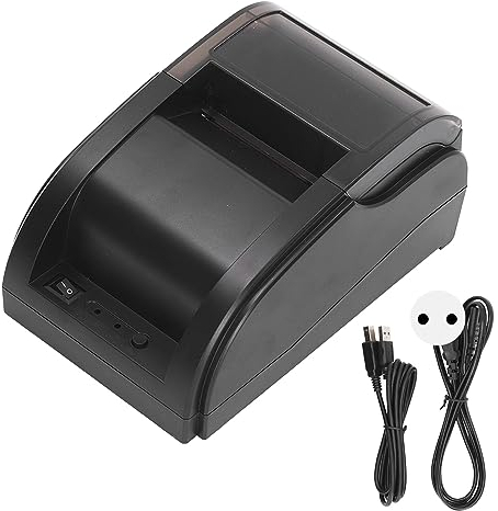 Fafeicy Bondrucker, Automatisch Schneidender USB-Restaurant-Thermodrucker mit Druckzeilendruckmethode, 60-80 Mm/s Druckgeschwindigkeit, 384 Punkte/Zeile Druckspalte (EU-Stecker)