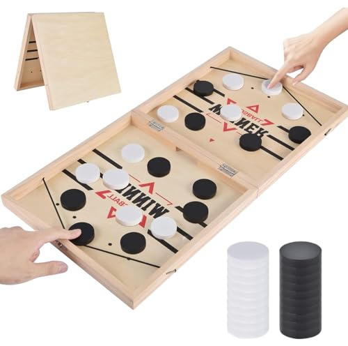 Juego de Mesa de Hockey, Juego Rápido De Disco De Honda, Air Hockey de Mesa, Fast Sling Puck Juego, Juego de Rebote Rápido de Doble Combate, Juegos de Mesa para Actividades de Reunión Familiar