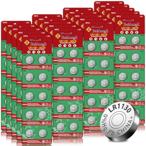 LR1130 Batterien Knopfzellen AG10 1131 189 1.5V Alkaline Batterie LR54 knopfzelle (LR1130-20-200)