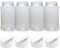 Palm Safe 4 x 500ml Clear Plastic Spice & Herbs Storage Jars with Shaker Lids - Large Food Containers, Airtight lids, Wide Mouth Opening