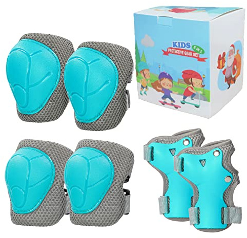 LANOVAGEAR Knäskydd barn 2–8 år skydd inlines barn – skridskoskydd set om 6 – knäskydd barnskydd knä- och armbågsskydd