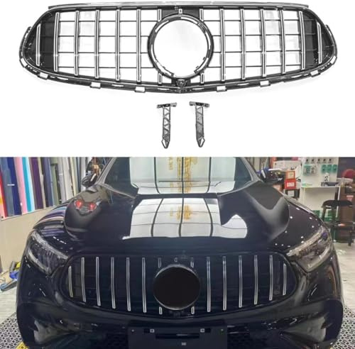 XATHKJOE Parrilla Frontal para Parachoques de Coche para Mercedes-Benz GLC X254 Sport 2023 Parrilla Frontal para radiador,Rejilla Parachoques Parrilla Delantera,B-Silver