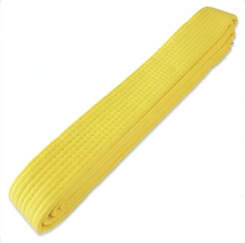 Karate Belt for Kids & Adults, Professional Martial Arts Rank Belt for Taekwondo, Judo - 1.5 Wide Multi-Stitched Durable Cotton Training Belt, Stays Tied for Training & Sparring,Yellow-1.5”x 8.5ft