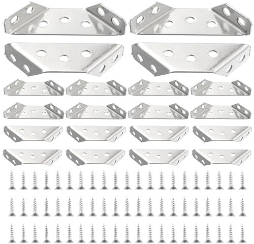 20 pezzi di connettore angolare in acciaio inossidabile staffa angolare a forma triangolare da 60*30 mm morsetto angolare staffa angolare connettore per mobili per tavolo sedia