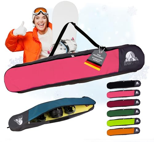Rawstyle - Funda para tabla de snowboard, bolsa para tabla de snowboard, mochila para snowboard, modelo 2 (rosa (150 cm))