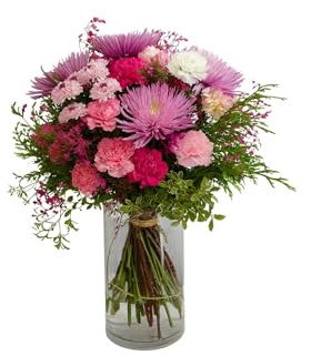 Flores SOLIDARIAS - Ramos de Flores Naturales Anastasia Lila - Ramo Fresco de Calidad para Regalo, San Valentín, Día de la Madre, Bodas, Aniversarios, Cumpleaños y Decoración del Hogar