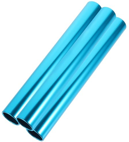 FOMIYES Bastones de Relevo de Aluminio 3 Piezas 3,8 Cm Color Azul para Competición Escolar Suministro para Carreras Infantiles