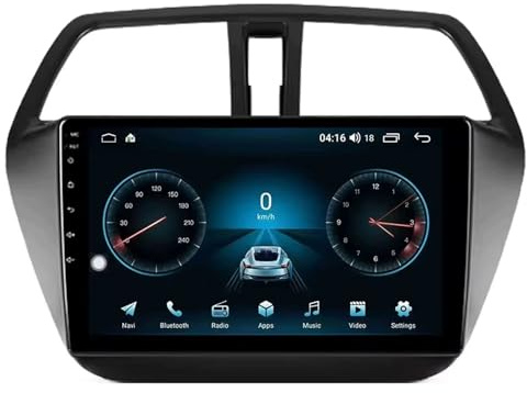 Autorradio Android 14 para Suzuki SX4 2 S-Cross 2012-2016 Unidad Principal Bluetooth Navegación GPS Radio de 9 Pulgadas con Pantalla táctil GPS Bluetooth WiFi FM y cámara de reversa (4G+32G).