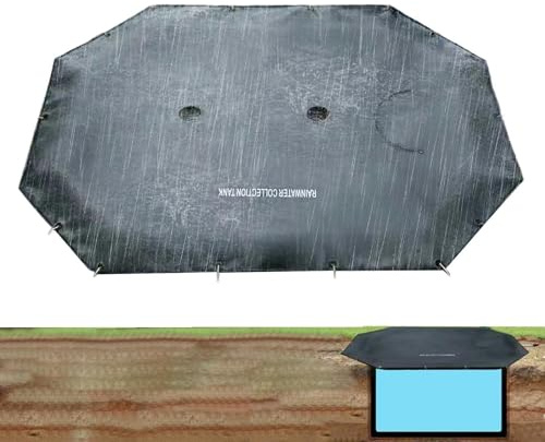 Recogedor de agua de lluvia subterráneo, colector de agua de lluvia para jardín, para cama de flores, pasarela, riego, entrada, cubierta, césped, patio, jardín al aire libre