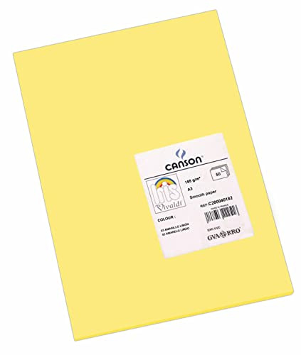 Canson Iris Vivaldi A3 185 gsm slät färg papper – halmgul (paket med 50 ark)