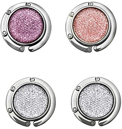 Handtaschenhaken, faltbar, 4 faltbare Handtaschen-Kleiderbügel, Tischaufhänger, Sammlung, Schreibtischhaken für Geldbörse