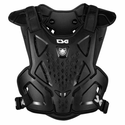 TSG Chest Guard Chaleco parre Piedra MTB, Unisex, Negro, Adulte 160 à 195cm