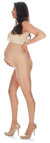 MeMoi Women's Maternity Satin Sheer Pantyhose