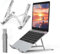 AiTodos® Supporto pc Portatile, Lega di Alluminio, Leggero, Antiscivolo, Portatile Pieghevole, Supporto per Laptop - Ventilazione e Dissipazione del Calore, Regolazione a 6 Marce - Laptop Stand