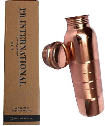 PR INTERNATIONAL Pure Copper Water Bottle with Lid 900ML