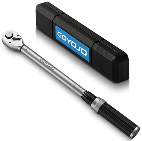 GOYOJO 10-110Nm Clé Dynamométrique 1/2 Haute Précision, ± 3%, Réglage Bidirectionnel à 72 Dents pour l'entretien de Motos et Voitures