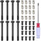 Xiatiaosann Set di viti per ventole di raffreddamento per PC, viti per ventole per radiatori per PC in acciaio al carbonio M5x10mm (90 pezzi)