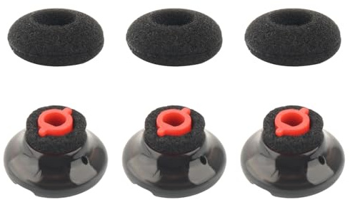 Voyager 5200 Ersatz-Ohrstöpsel-Set, bequeme Silikon-Ohrstöpsel mit In-Ear-Schaumstoff, kompatibel mit Plantronics Voyager 5200 5220 5210 Series Headset (M, 3 Stück)