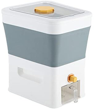 EOTRERANQ Dispensador de arroz, contenedores de Cocina, 22 Libras, dispensador de Almacenamiento de Alimentos Secos, dispensador de Alimentos Secos, diseño de presión for la Cocina del hogar(Bianco)