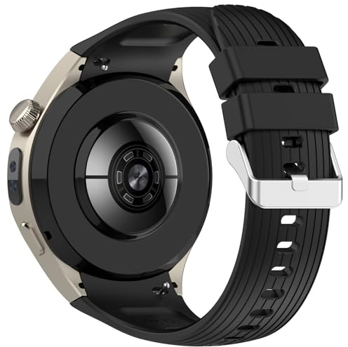 Disscool Fodral kompatibelt med Huawei Watch 5 42 mm mjukt anti-fall silikon ersättningsfodral klocktillbehör (svart)