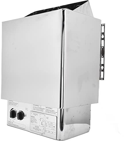 Aramox Calentador de Sauna de 6 KW Estufa de Sauna de Acero Inoxidable 220 V Control Interno Calentamiento Rápido para Salas de Pequeñas y Medianas Salas de Apartamentos Hoteles Gimnasios