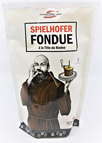 schweizer FONDUE FERTIGMISCHUNG mit Tete de Moine, Gruyere, Bergkäse, Cremeux, Weißwein ca. 600g