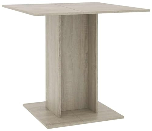vidaXL Matbord sonoma-ek 80x80x75 cm spånskiva