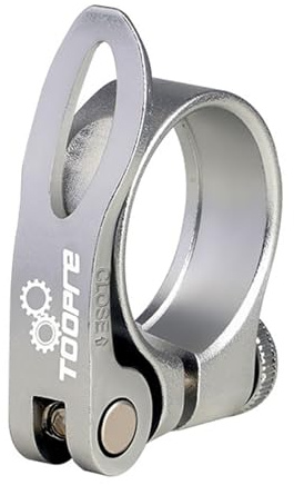 Tråd Sadelklo Snabbkoppling Sadelstolpe Sadelklämma Klämring Sadelstolsklämma Snabbkoppling 31,8 mm 34,9 mm för MTB och Vägcykel Silver