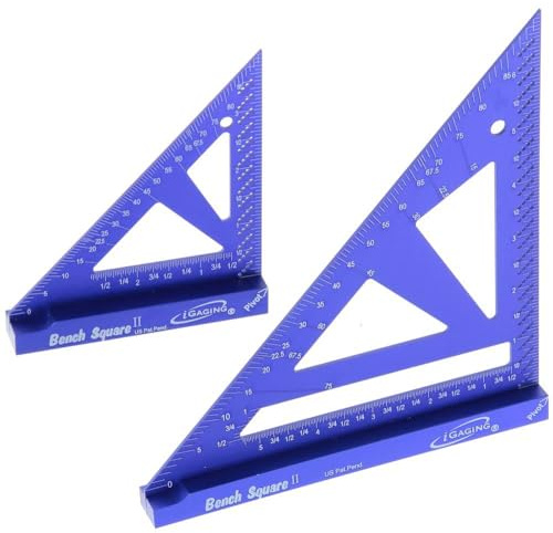 iGaging Bench Square 4 & 7 (Aluminum, Set), Tri Square Set, #36-BS-47-A