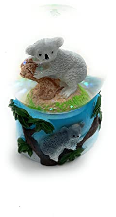 Onwomania Koala Orsetto dolce altezza 6,5 cm palla di neve glitter, palla agitare palla multicolore