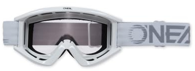 O'NEAL Motocross Brille Fahrradbrille Herren Damen B-Zero Goggle I MX MTB DH FR I Motorradbrille 100% UV-Schutz I Schlag & kratzfestes Glas I Weiß I Größe One Size
